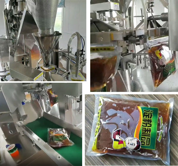 星火固液混合预制菜全自动包装机设备展示